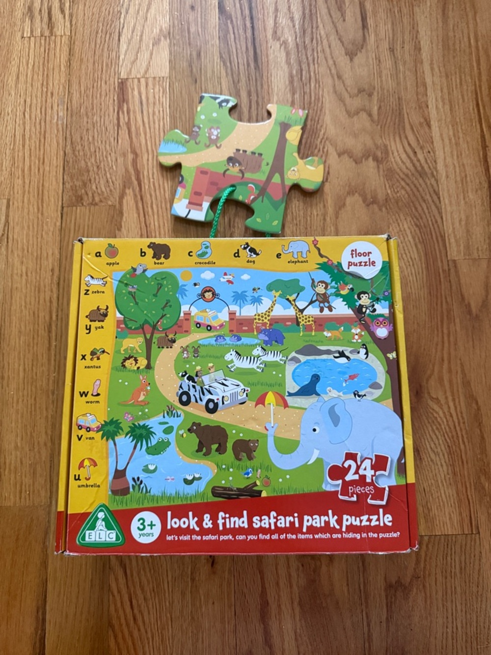 ELC Look & Find Safari Park Floor Puzzle - Green & Yellow - 24 Pieces